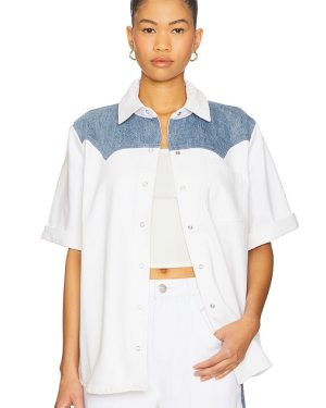 Seventy + Mochi Eva Shirt in White. Size M, S, XL, XS.