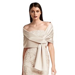 Shawls Women's Wrap Bolero Shrug Vintage Classy Elegant Sleeveless Satin Wedding Guest Wraps With Pure Color For Formal Spring Fall dress to impress 2025