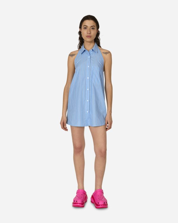 Shirt Mini Dress White / Blue