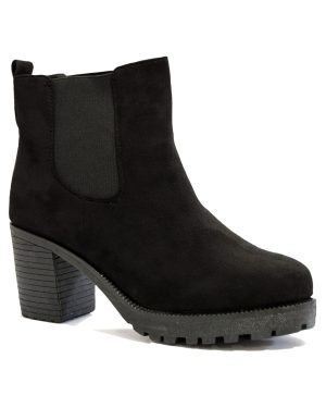Shoes Gabi black suede high heeled Chelsea boots / UK 7 - Tokyo Laundry