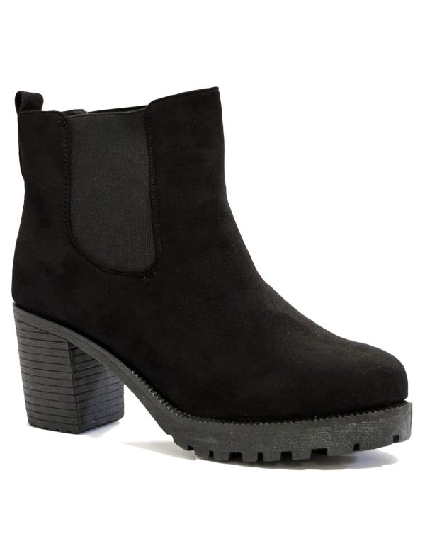 Shoes Gabi black suede high heeled Chelsea boots / UK 7 - Tokyo Laundry
