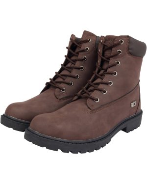 Shoes Sirius Faux Leather Lace Up Hiking Style Boots in Brown / 8 (42) - Tokyo Laundry