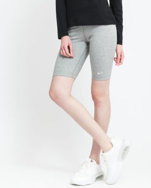 Shorts Nike NSW Essential Medium-Rise Biker Shorts Dk Grey Heather/ White XS