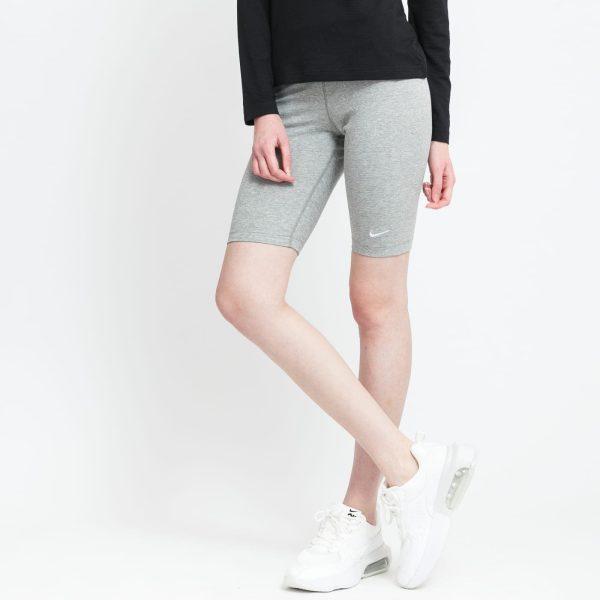 Shorts Nike NSW Essential Medium-Rise Biker Shorts Dk Grey Heather/ White XS