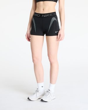 Shorts Nike Pro Women's Mid-Rise 3" Graphic Biker Shorts Black/ Cool Grey/ White XS