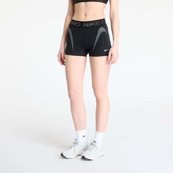 Shorts Nike Pro Women's Mid-Rise 3" Graphic Biker Shorts Black/ Cool Grey/ White XS