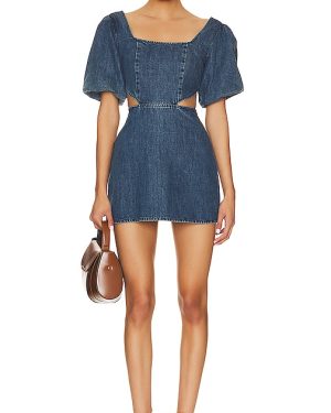 Show Me Your Mumu City Cut Out Dress in Denim-Dark. Size XL.
