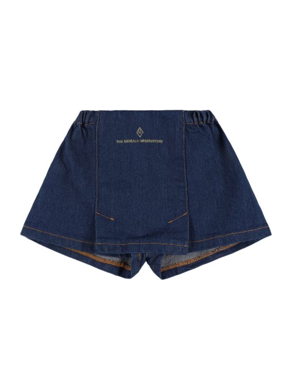 Shrimp Cotton Denim Skirt