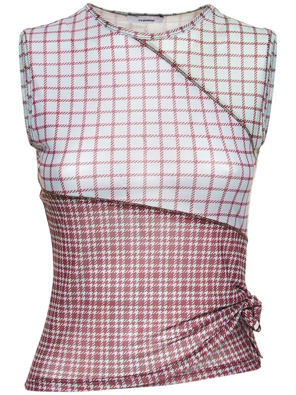 Sienna Printed Mesh Top