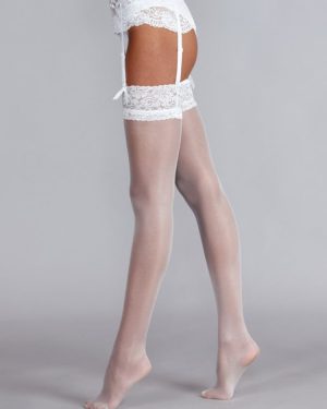 Silky Super Shine Lace Top Stockings