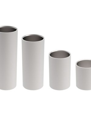 (Silver) Stainless Steel Guitar Sliders Finger Sleeve 1 Set