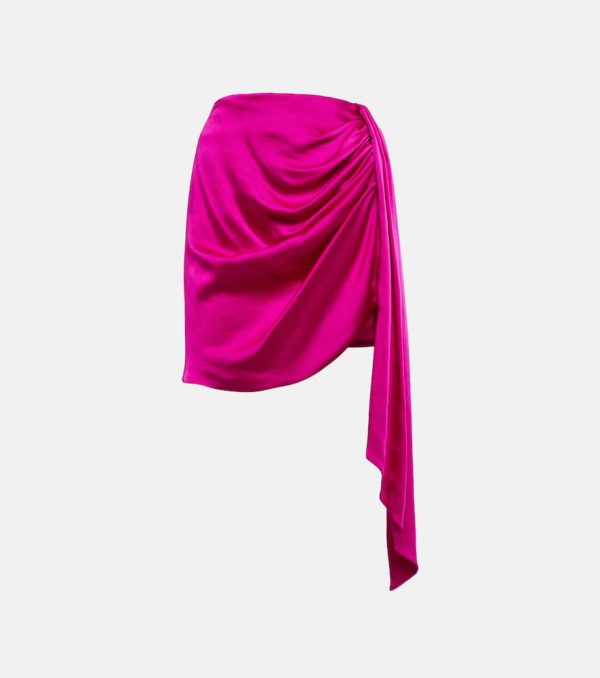 Simkhai Mae asymmetric draped mini skirt