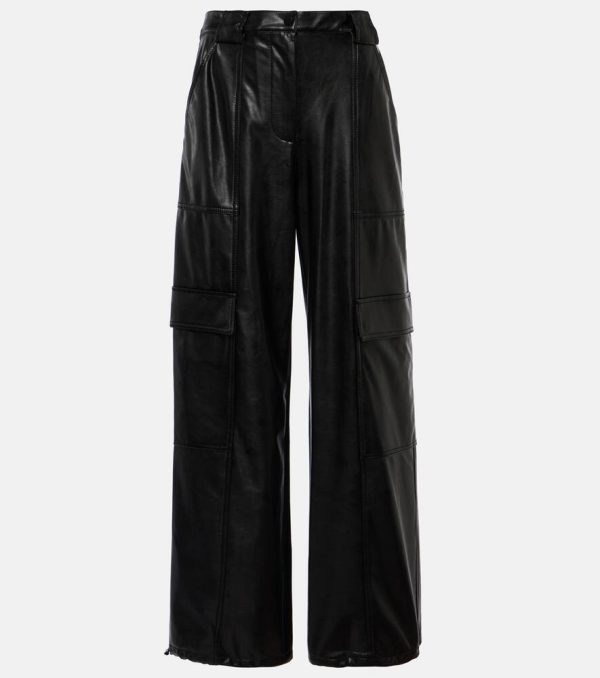 Simkhai Sofia faux leather cargo pants