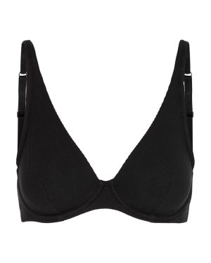 Simone PRLE Eugenie Ribbed Underwired Plunge bra - Black - 36C
