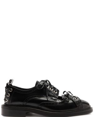 Simone Rocha Lace-up Glossed Leather Brogues - Black - 37 (IT37 / UK4)