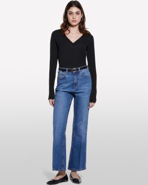 Sisley - Blue Bootcut Jeans, Woman, Blue, Size: 34