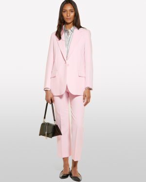 Sisley - Long Blazer, Woman, Soft Pink, Size: 48