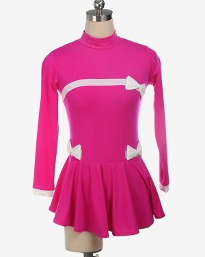 Skating Dress Rose Korean Velvet Dance Costumes