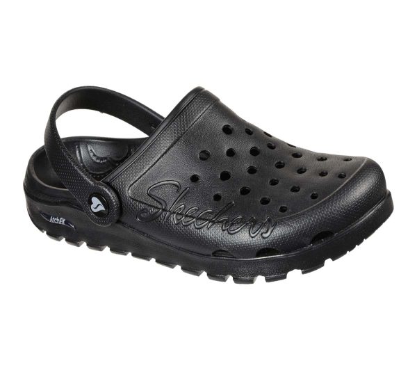 Skechers Arch Fit Foamie BBK Black Womens slipper mules 111371 in a Plain Man-made in Size 3