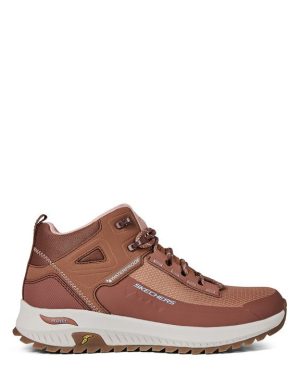 Skechers Waterproof Hotmelt Overlay High Top Hiking Boots Womens - Brown