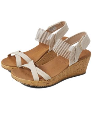 Skechers Women's Cork Wedge Sandal Natural 9.5