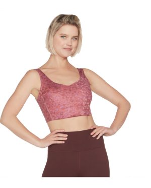 Skechers Womens Gosculpt Leopard Longline Sports Bra Extra Large