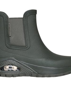 Skechers Women's Uno Rugged - Dancing N The Rain Boots in Olive, Size 4 | Synthetic/Textile