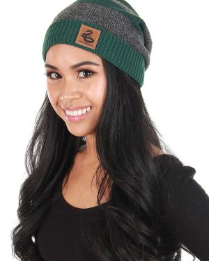 Slytherin Heathered Knit Green Beanie