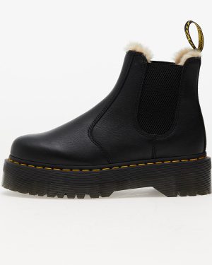 Sneakers Dr. Martens 2976 Quad Fur Lined Platform Chelsea Boots Black Pisa UK 3