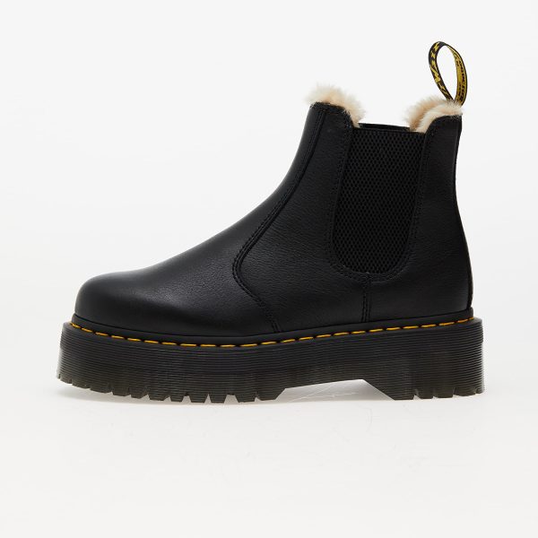 Sneakers Dr. Martens 2976 Quad Fur Lined Platform Chelsea Boots Black Pisa UK 3