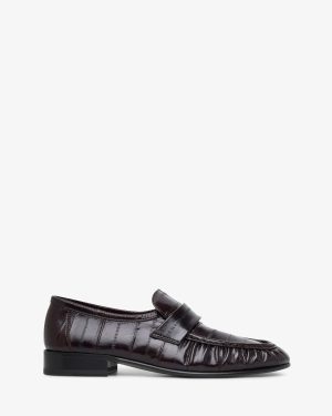 Soft brown eel loafers