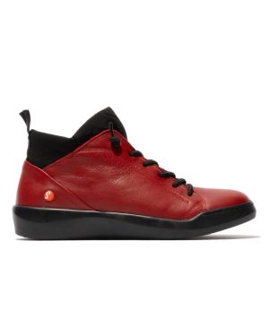 Softinos Biel Becky Bungee Red leather Womens Ankle Boots P900549-050 in a Plain Leather in Size 41