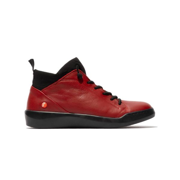 Softinos Biel Becky Bungee Red leather Womens Ankle Boots P900549-050 in a Plain Leather in Size 41