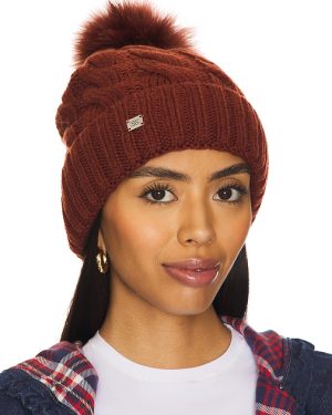 Soia & Kyo Amalie Beanie in Brown.