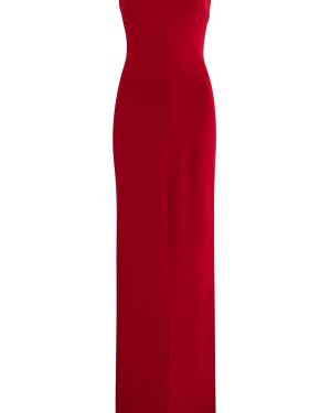Solace London Bysha Strapless Crepe Maxi Dress - Dark Red - 2 (UK6 /xs)