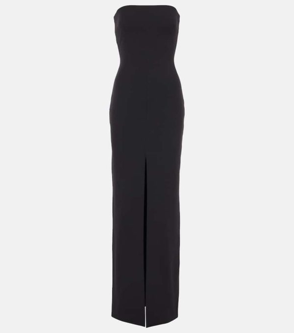 Solace London Bysha strapless crepe maxi dress