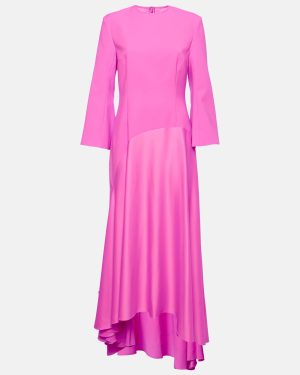 Solace London Pink Satin Storm Maxi Dress L