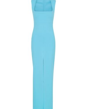 Solace London Sofia Split-leg Maxi Dress - Blue - 12