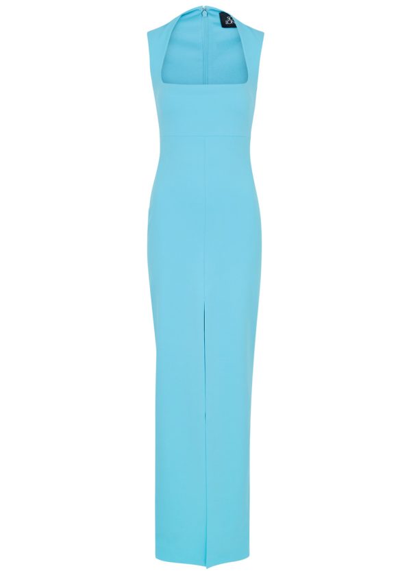 Solace London Sofia Split-leg Maxi Dress - Blue - 12