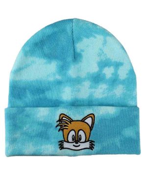 Sonic Tie Dye Tails Embroidered Knit Beanie