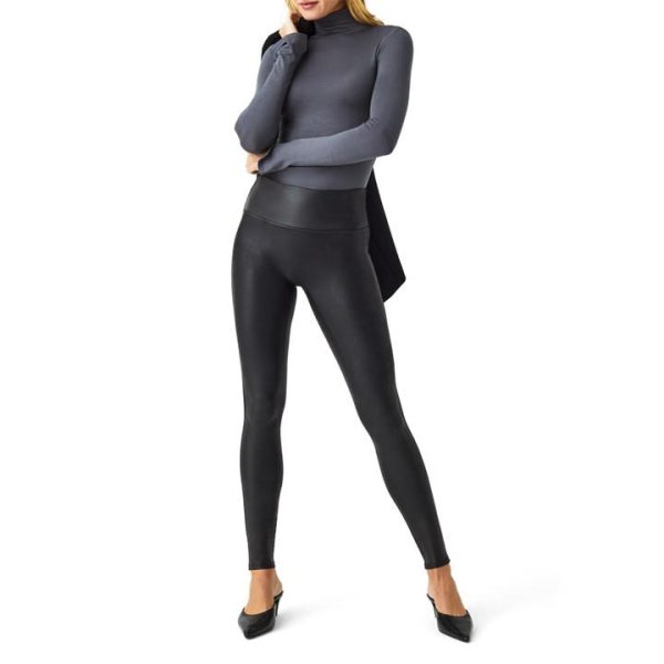 Spanx SPANXshape Faux Leather Leggings - Black
