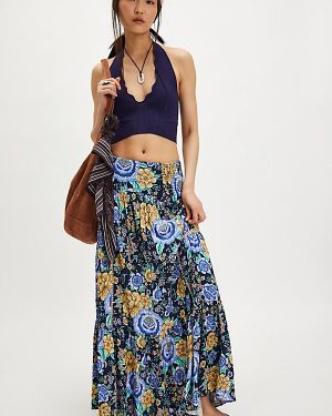 Spell x FP Full Bloom Maxi Skirt at Free People in Periwinkle, Size: XS