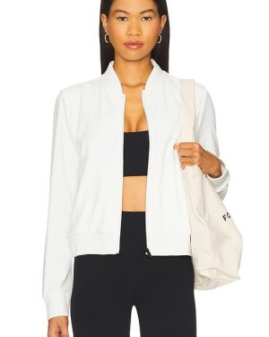 Splits59 Airweight Bomber Jacket in White. Size M, S, XL, XS.