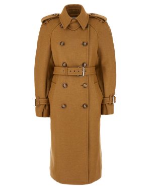 SportMax Camel Wool Blend Coat