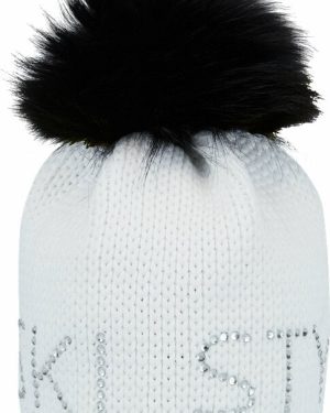 Sportalm Aris Ski Womens Beanie with Fur Optical White UNI Ski Beanie