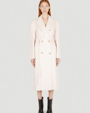 Sportmax Belted Double Breasted Coat - Woman Coats Pink Uk - 06