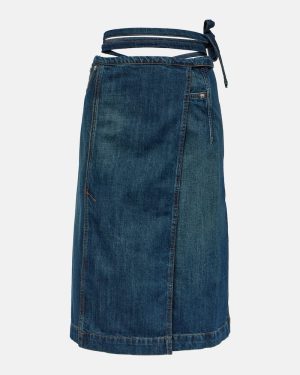 Sportmax Denim wrap skirt