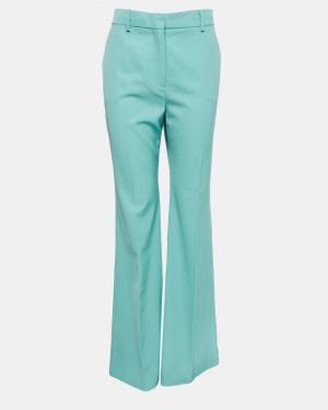 Sportmax Green Wool Blend High Waist Flared Trousers L