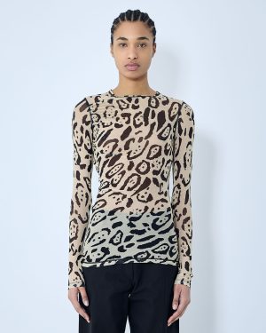 Sportmax Mesh Top - Woman Tops Beige Xs