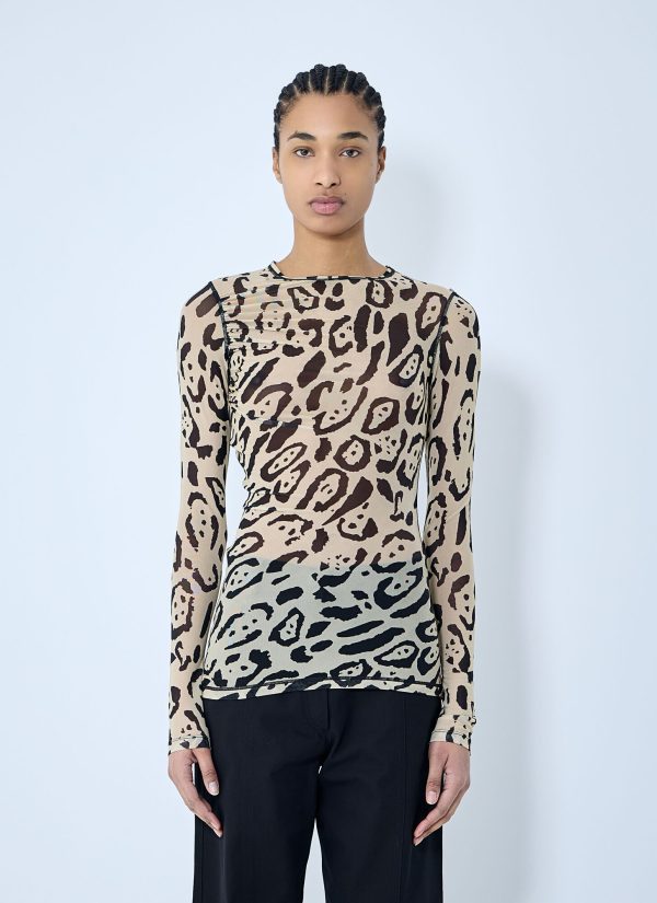 Sportmax Mesh Top - Woman Tops Beige Xs